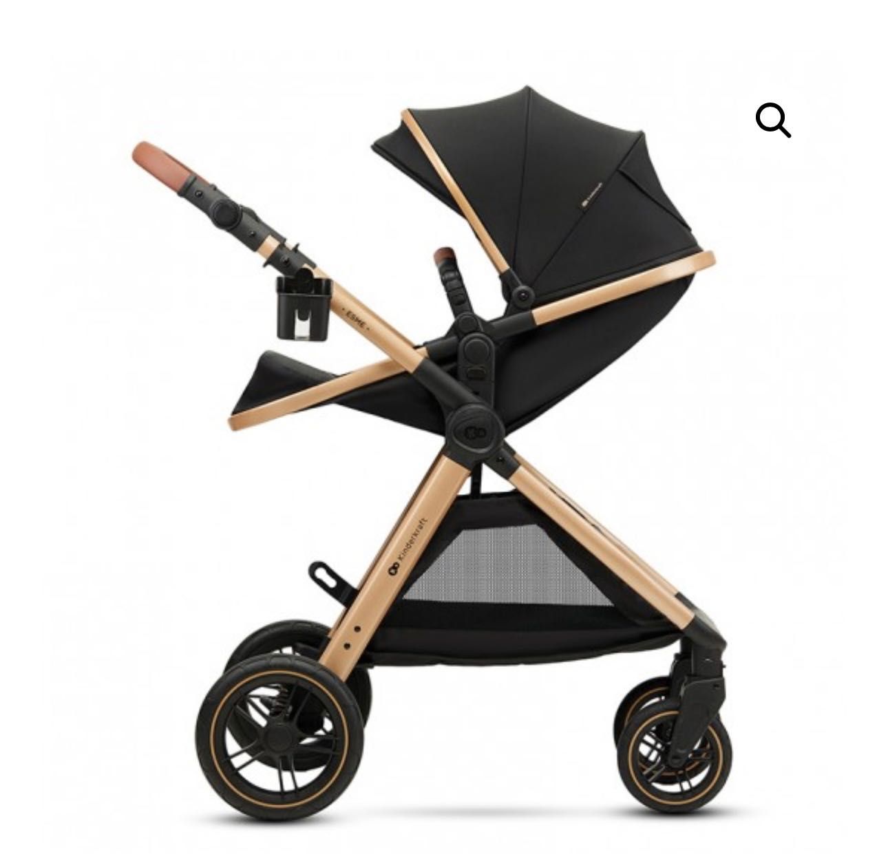 Carrinho Trio de Bebé – Kinderkraft Preto SEM OVO mas tem alcofa