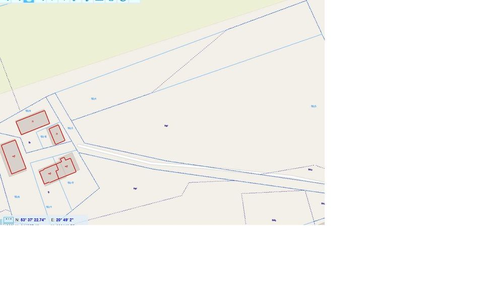 Działka 30 arów+Dom i dwa budynki gospodarcze-Blisko Mazurskich jezior