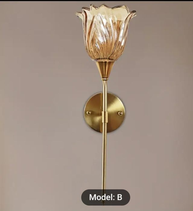 2 kinkiety złoto bursztynowe retro Nowe