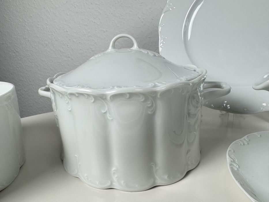 Serwis obiadowy Rosenthal Monbijou na 12 osób Biały