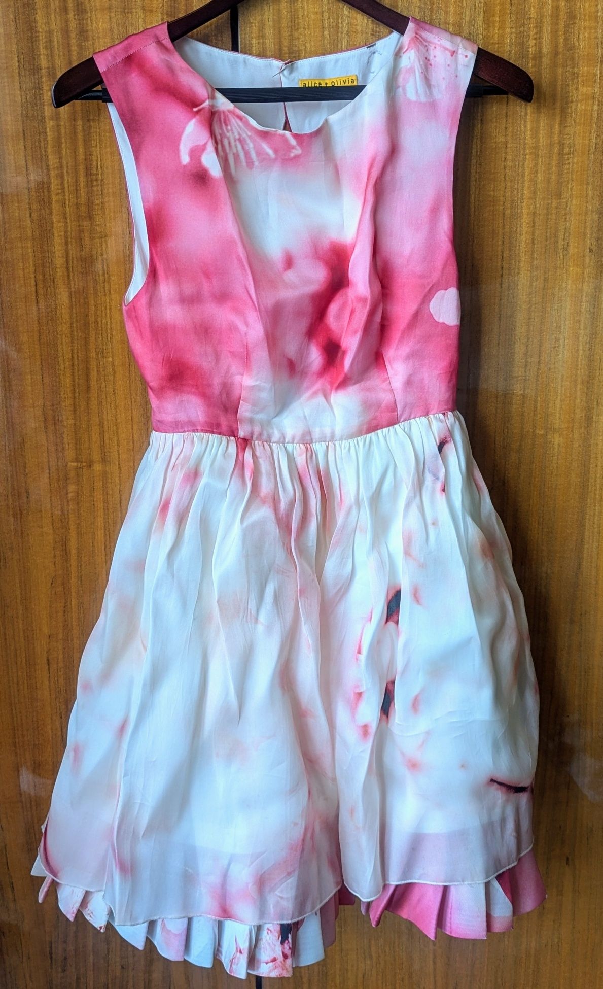 NOWA! Ekskluzywna 100% jedwab sukienka imprezowa Alice + Olivia. r.S!!