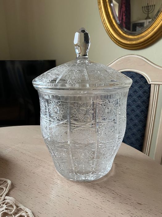 Kryształ PRL huta szkła Julia duża Waza na poncz bomboniera vintage