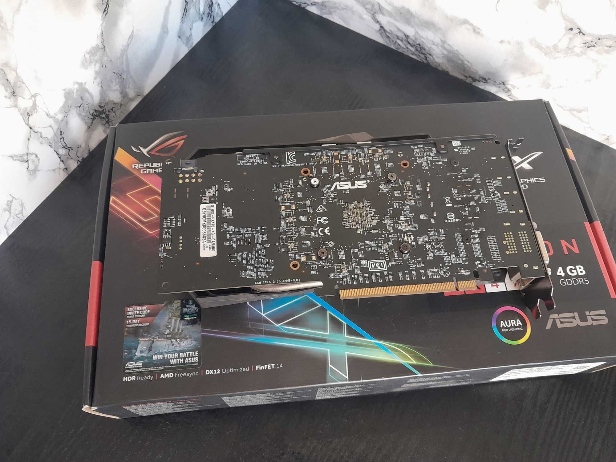Відеокарта Asus Rog strix rx 470 4gb