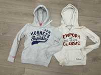 SuperDry Hollister zestaw komplet bluza kangurka XS S damska 2szt