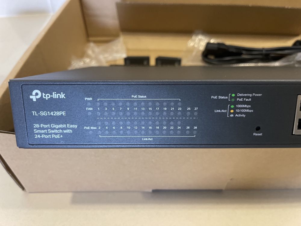 Switch 28 portas Gigabit PoE TP link