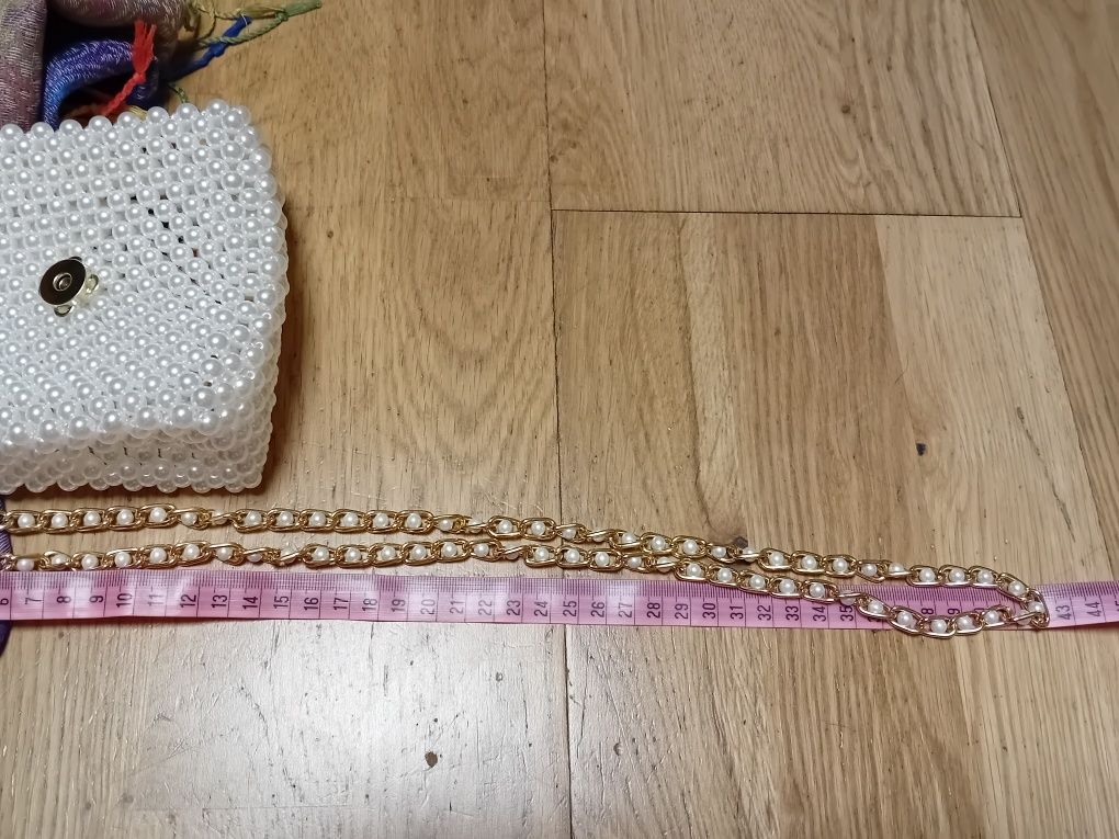 Torebka perełkowa hand made