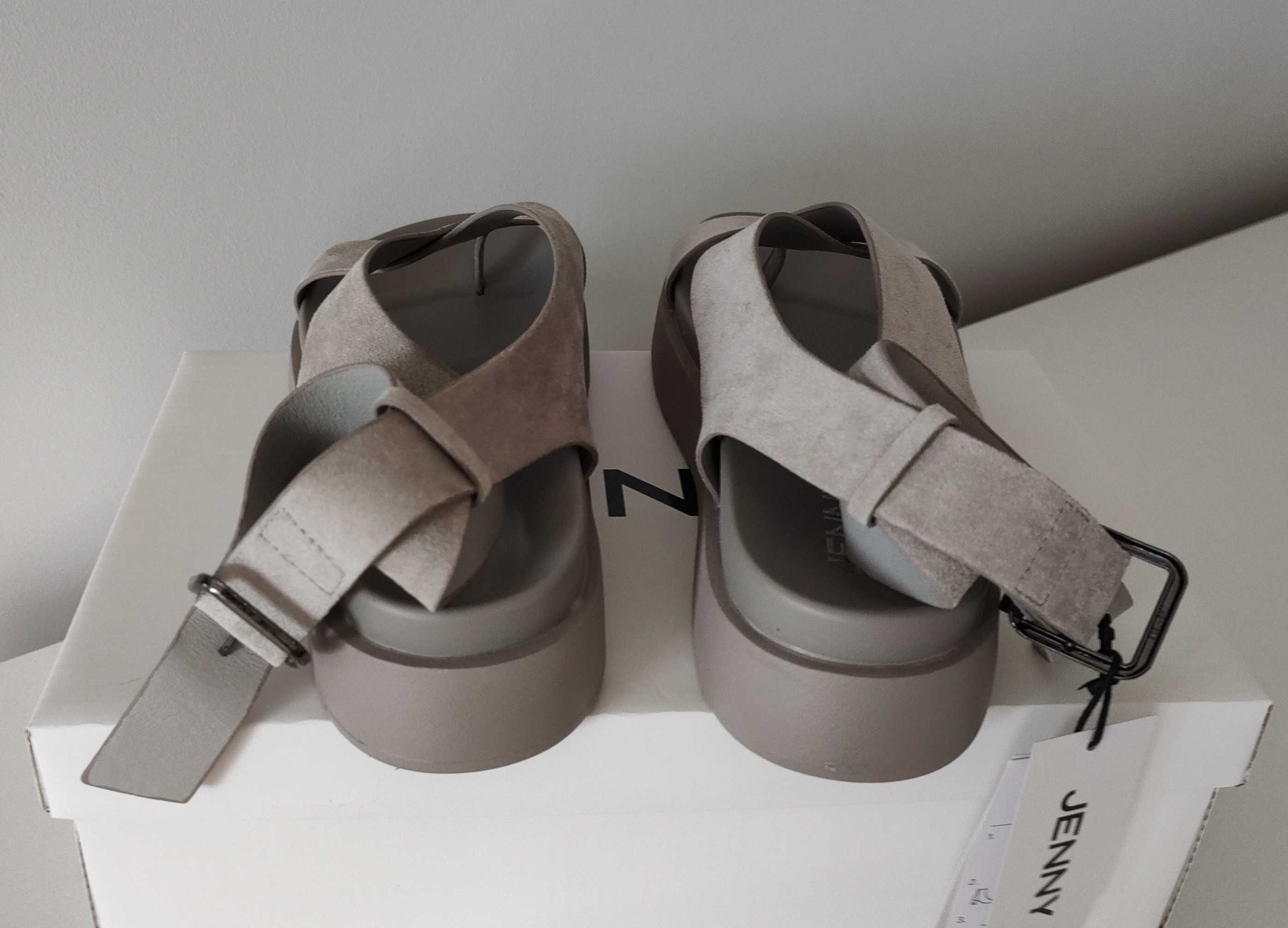 Sprzedam sandały CCC Jenny, kolor grey frey, rozm 37, nowe, faktura,