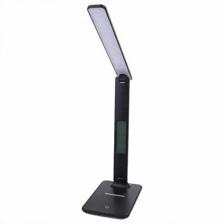 Lampka Led Biurkowa Regulowana Szkolna Wyświetlacz LCD Ładowanie USB