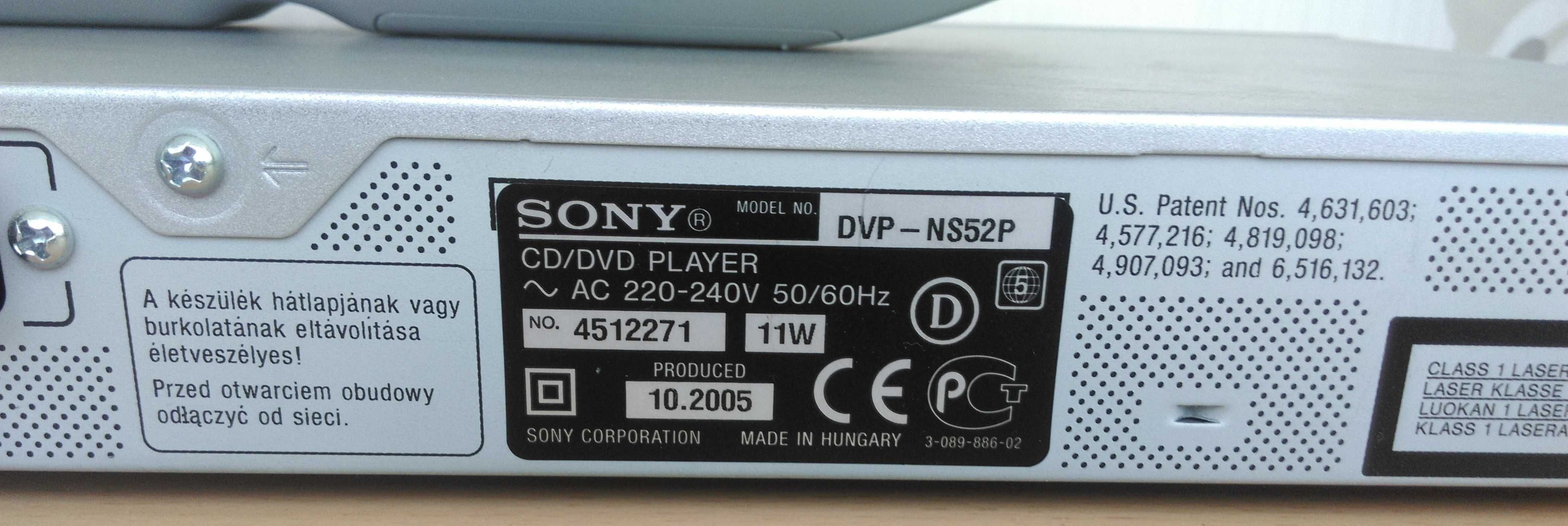 DVD-проигрыватели : Sony DVP-NS585P - Stereo.