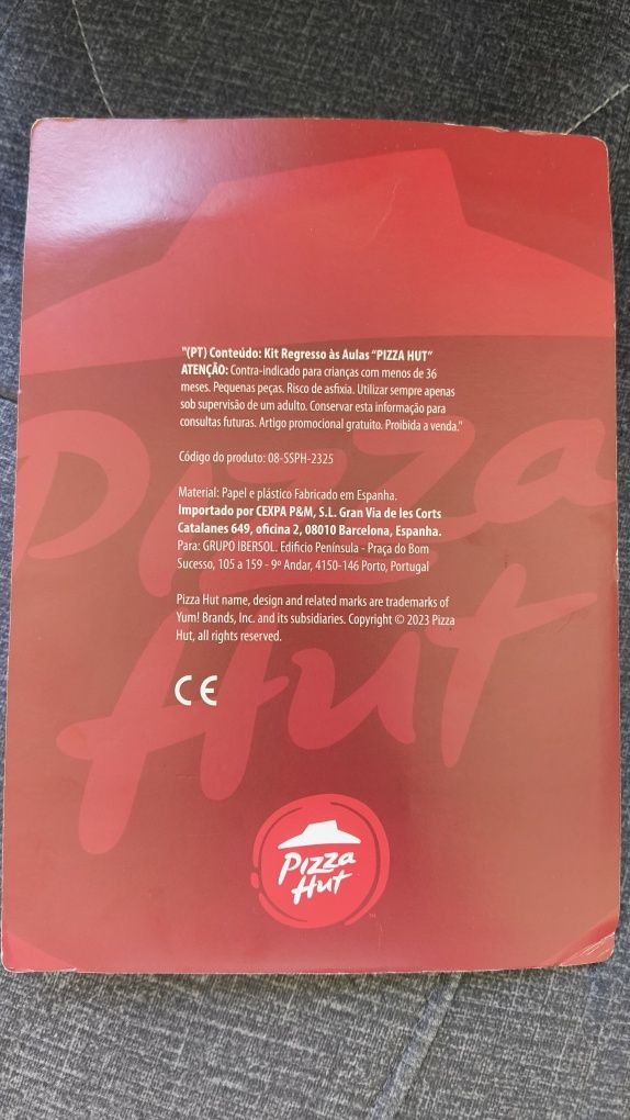 Material escolar Tema Pizza Hut