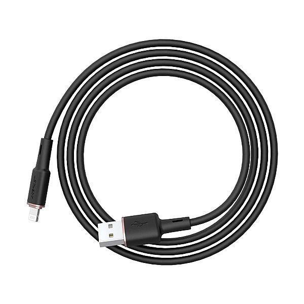 Acefast kabel Mfi Usb - Lightning 1,2m, 2,4a czarny (c2-02 black)