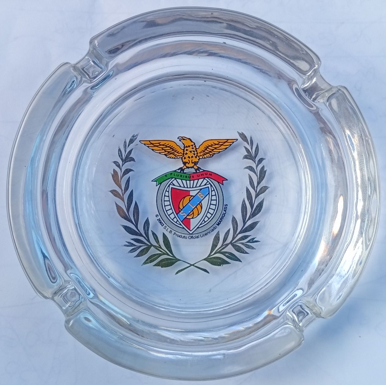 Cinzeiro de vidro antigo do Benfica