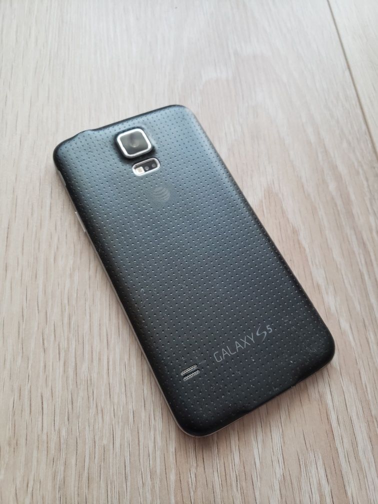 Samsung s5 czarny z ładowarką i szkłem hartowanym