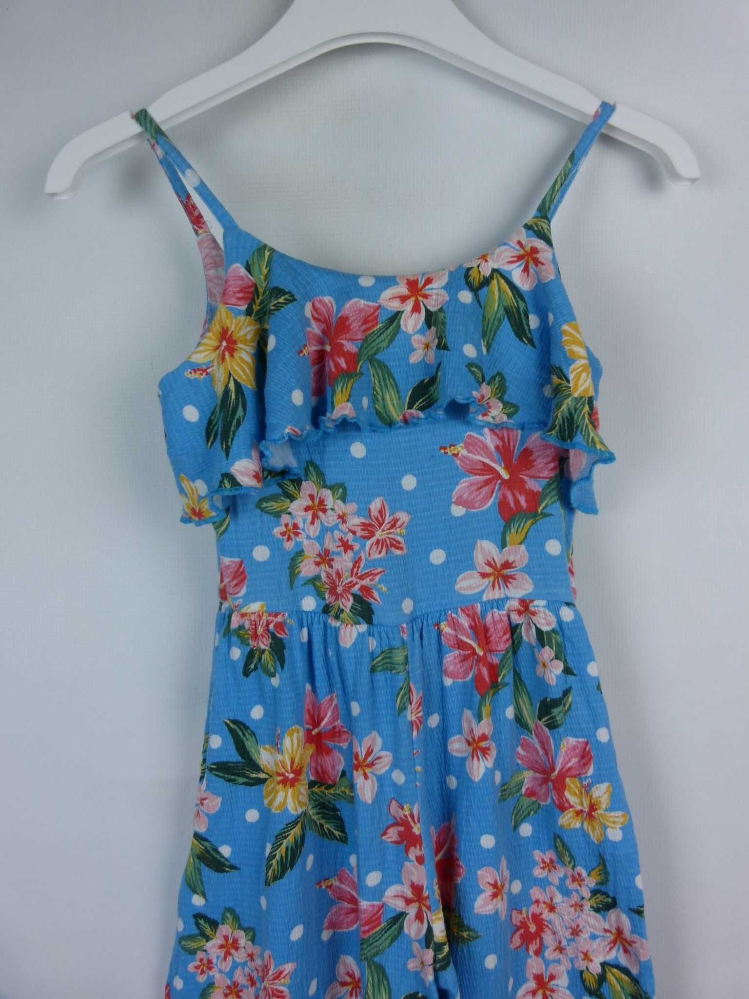 ZARA Kids letni kombinezon w kwiaty 8 lat / 128 cm
