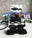 Konsola Sony PlayStation 4 Slim + 2 pady + okablowanie +5 gier +uchwyt