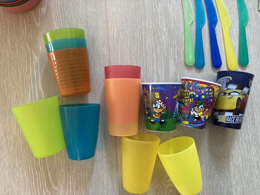 Naczynia plastikowe dla dzieci ikea kalas ernesto miska kubek