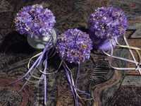 Kwiaty w doniczkach fioletowe sztuczne )3 szt.)