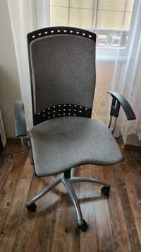 Krzesło biurowe do biurka obrotowe na kółkach sitag szare