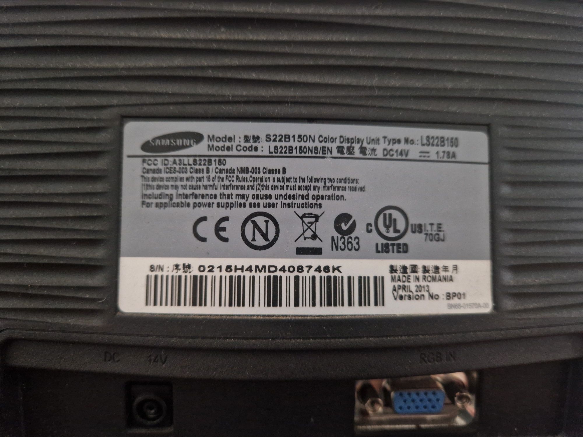 Monitor Samsung s22b150n