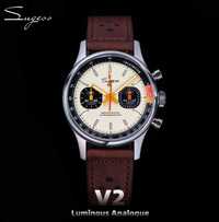 Zegarek wojskowy chronograf Seaull ST1901, sugess, szafir