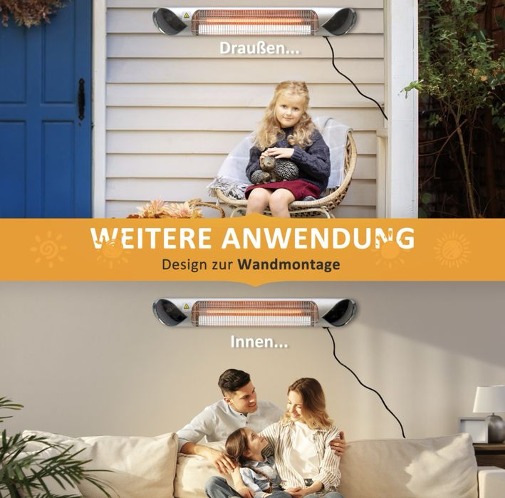 Grzejnik zewnętrzny 4 poziomy grzania promiennik