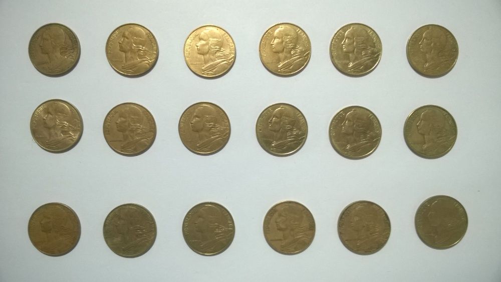 Moedas República Francesa - 20 CENTIMES