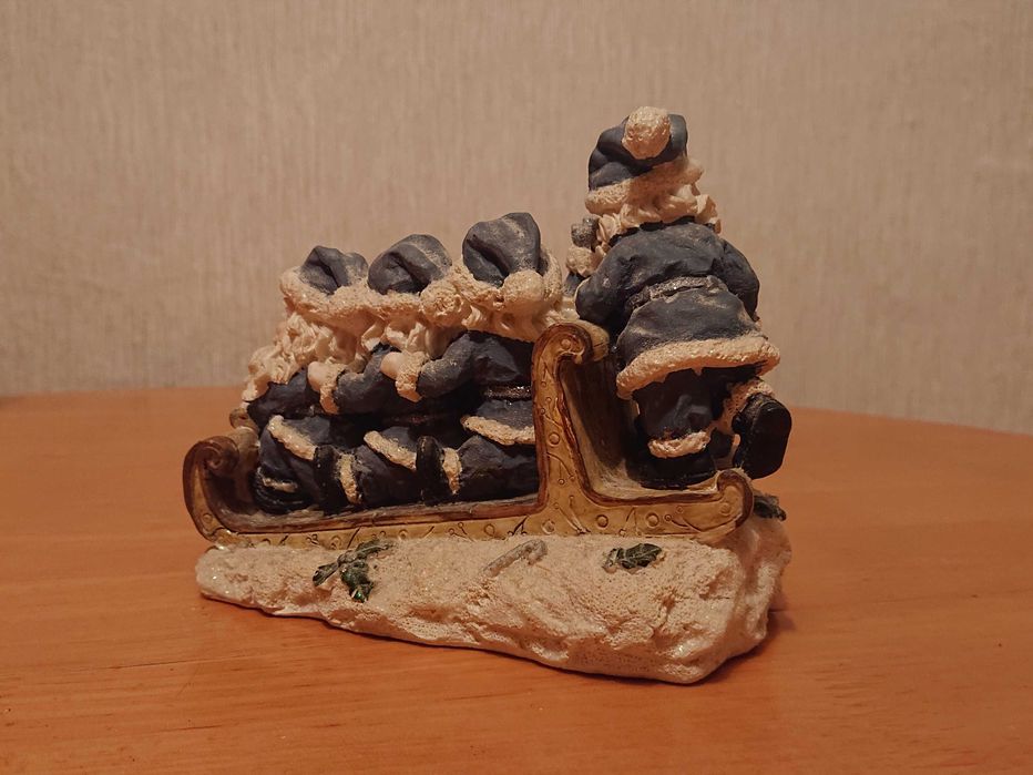 декоративна фігурка зимова, святкова новорічна, ніжно-блакитна