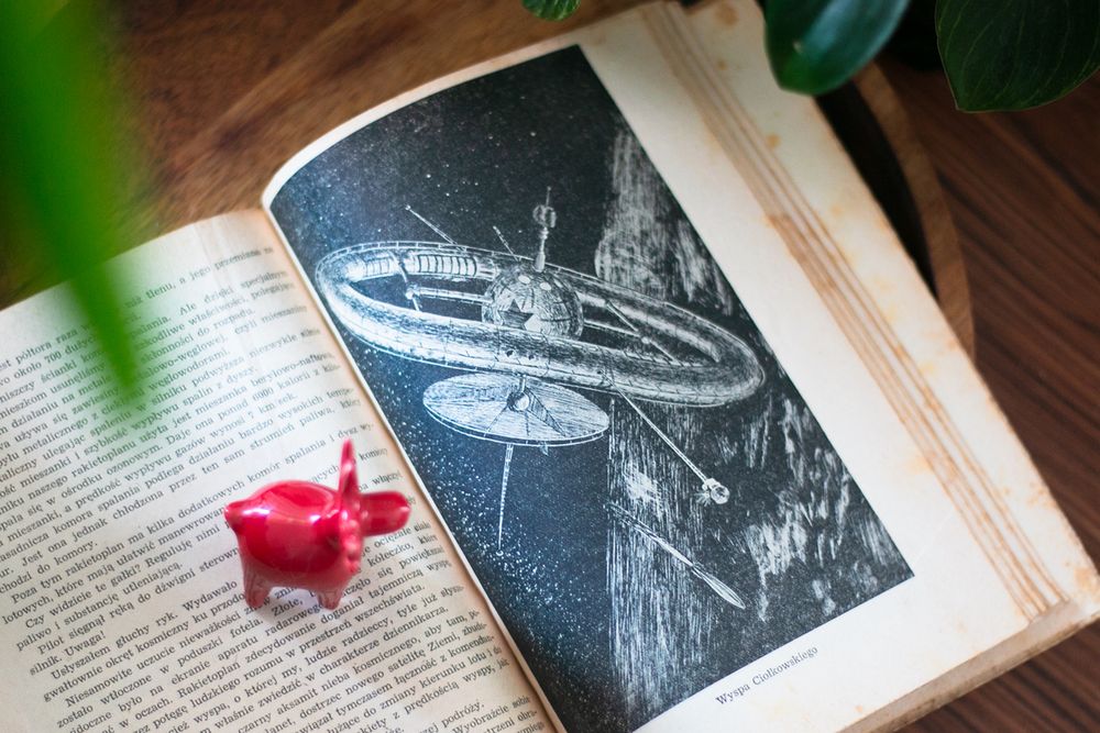 Jarząbek Loty Kosmiczne, książka PRL 1953 r