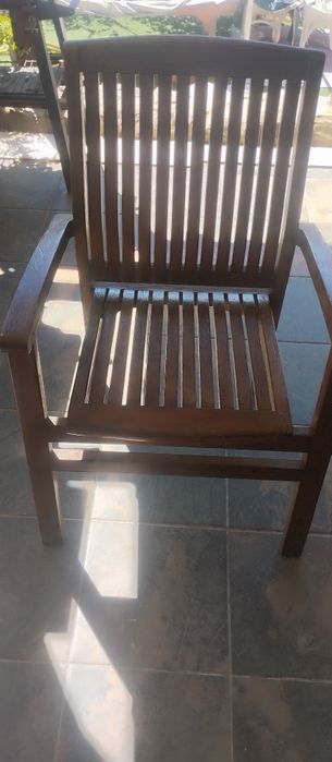 Mesa madeira maciça+ conjunto 6 cadeiras