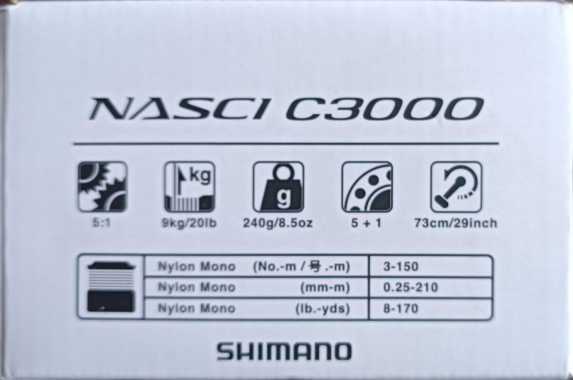 Котушка Shimano 21 Nexave FI C3000 3+1BB
В наявності