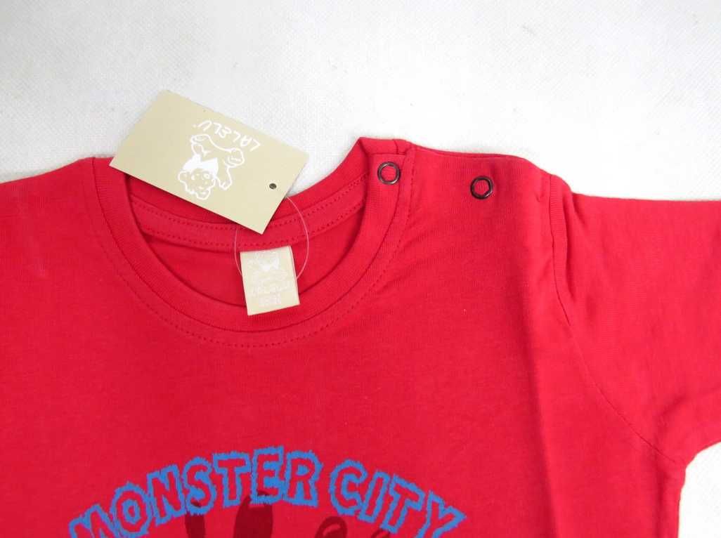 BLUZKA dziecięca krótki rękaw t-shirt na lato PODKOSZULKA letnia 74/80