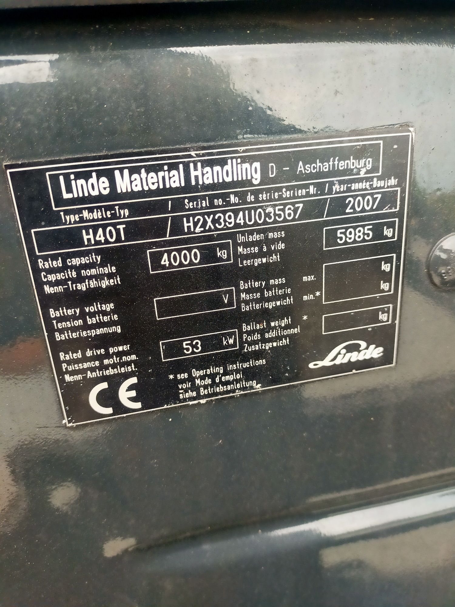 Wózek widłowy 4t Linde h40 h45 h50