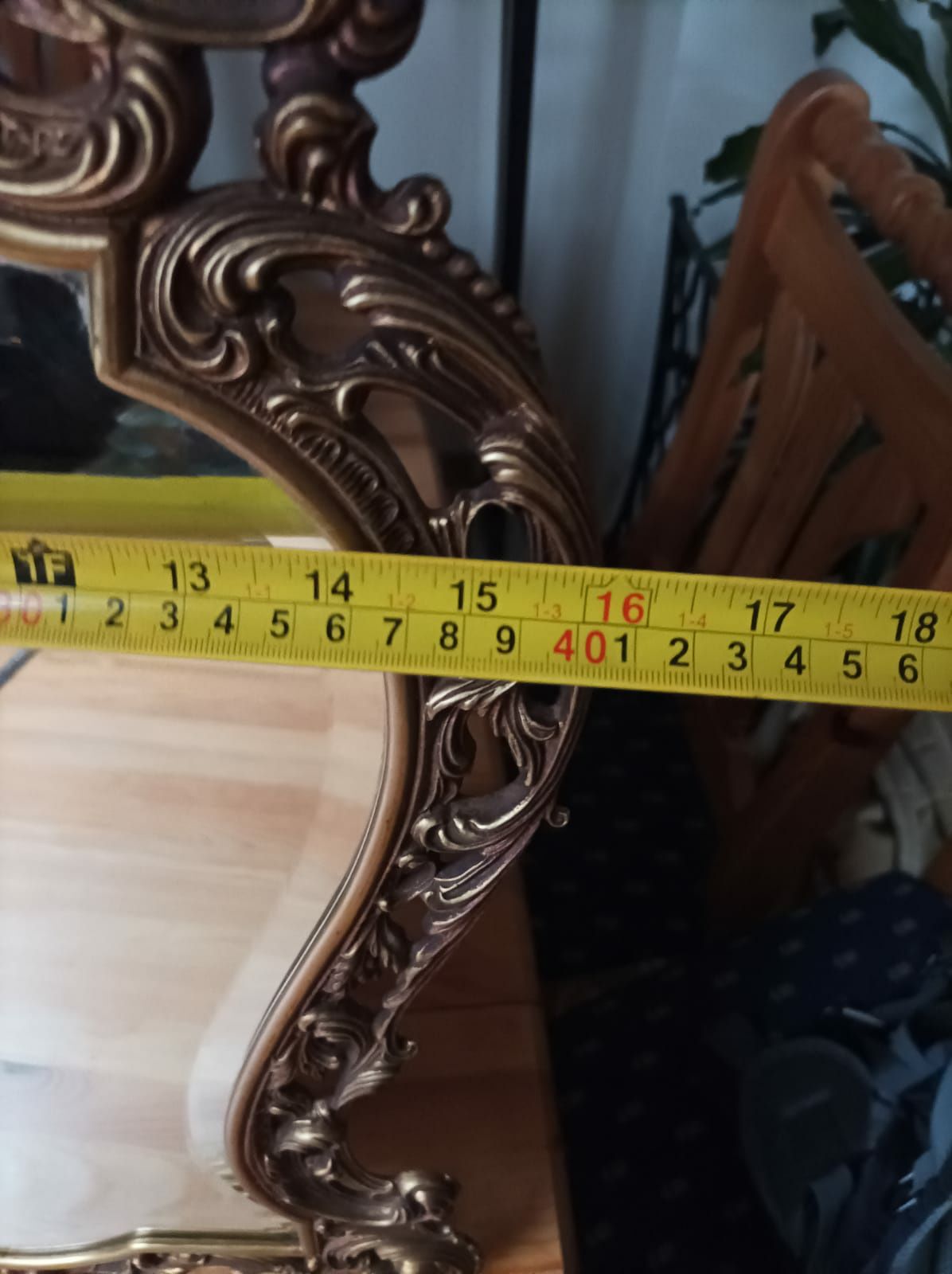 Lustro stojące, piękne, pokryte patyna