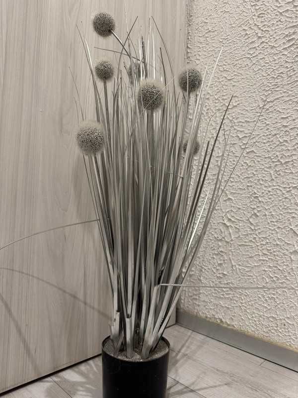 Dekoracja trawa srebrna kulki ok 75 cm Home&you