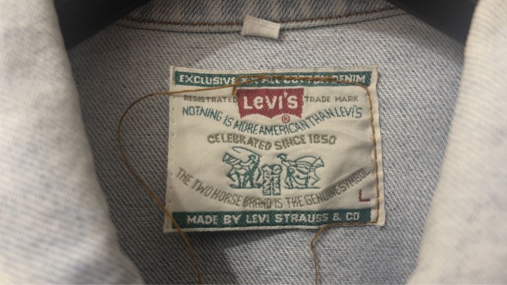 ( tamanho L ) Casaco ganga Vintage Levi's Strauss Original Ganga