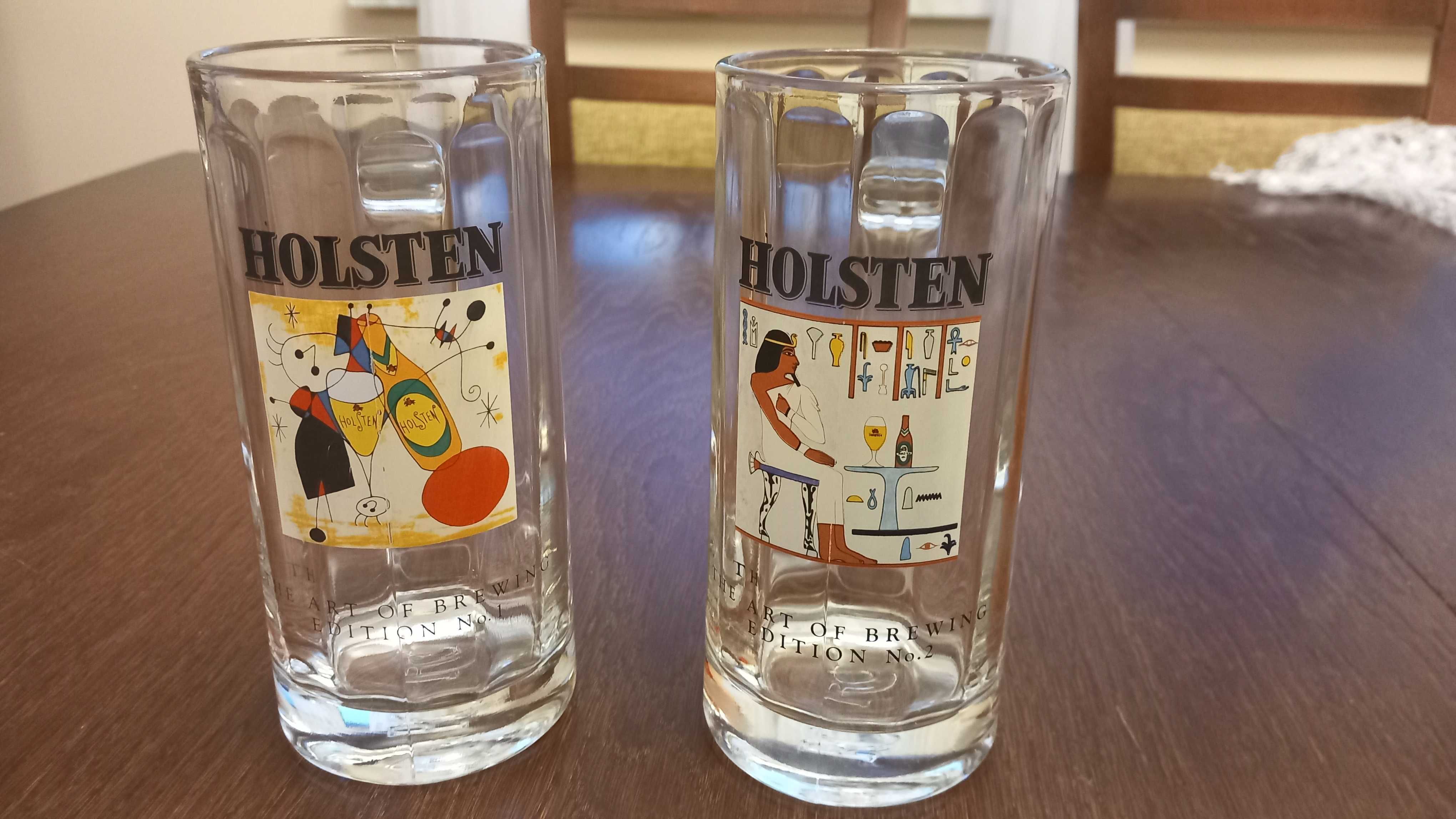 Kufel Holsten Picasso kufel papirus kolekcja dwóch kufli grube szkło