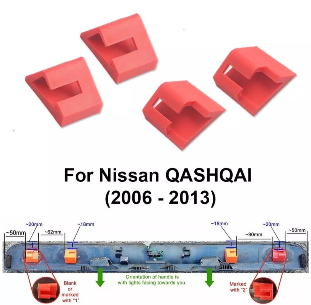 Nissan Qashqai j10 Ремкомплект ручки багажника двери  крышки клипсы