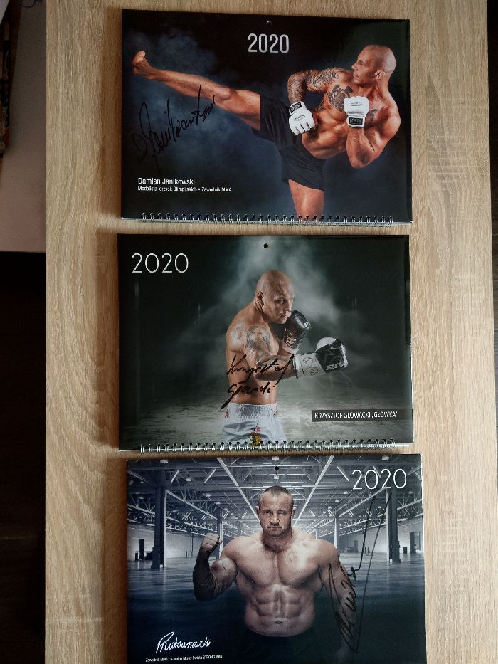 Kalendarz 2020 trójdzielny z autografem Damian Janikowski MMA