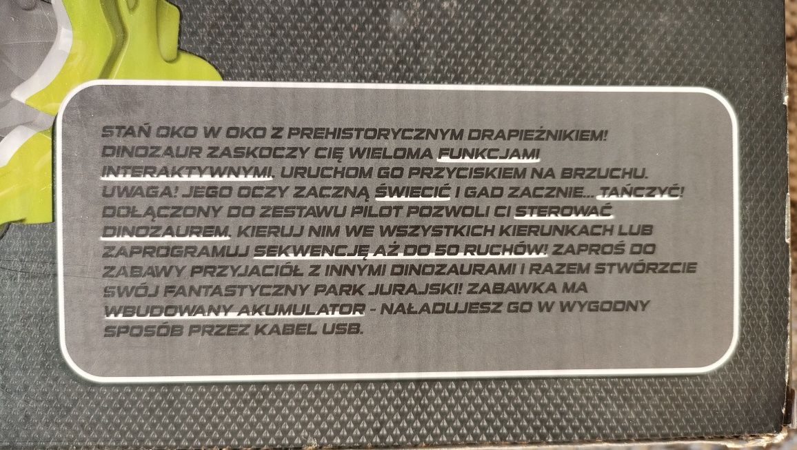 Dinozaur interaktywny Elefun, programowalny z pilotem