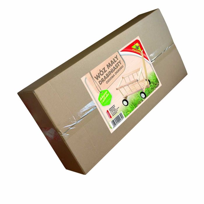 Wóz drabiniasty MAŁY w pudełku Drewniana Ozdoba ogrodu