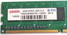 Планка пам'яті  TakeMS  DDR-3 4Gb до ПК