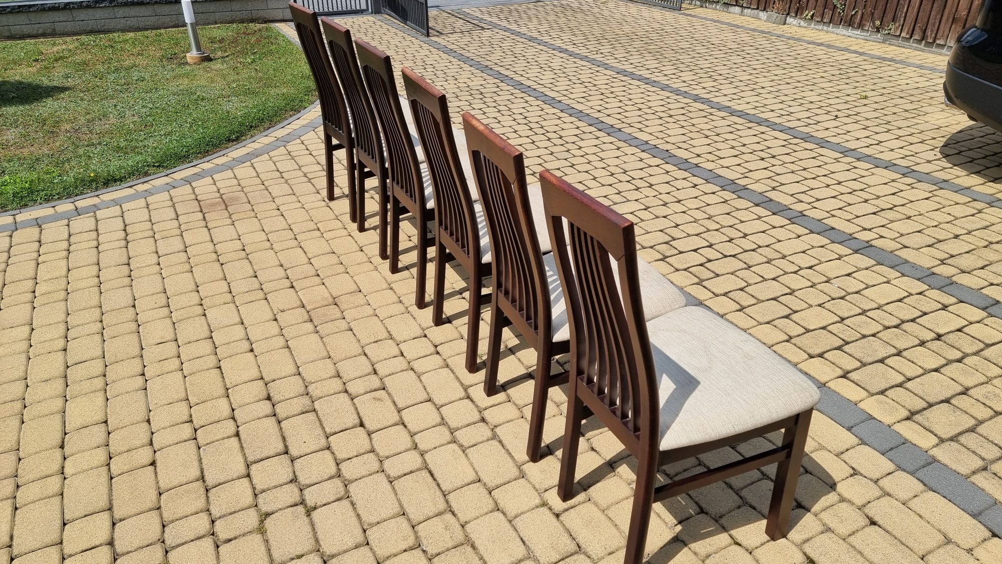 Krzesła drewniane venge firmy Stoler 6 sztuk