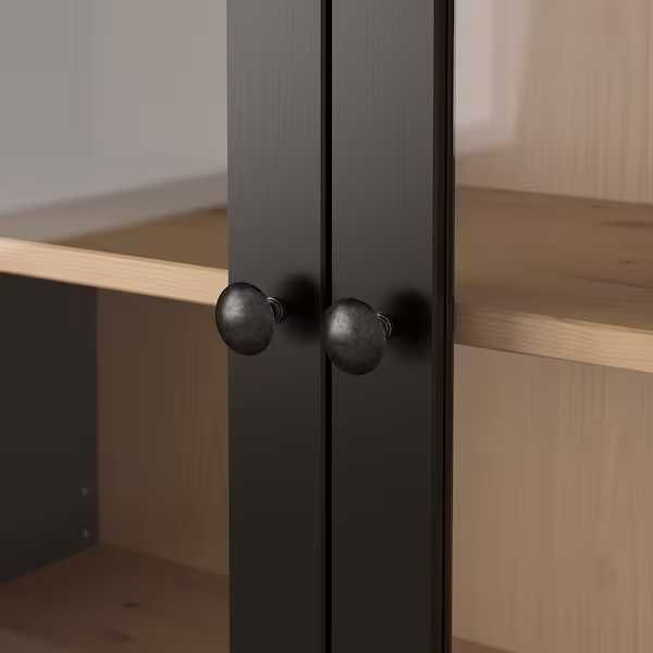 Biblioteczka ikea  HEMNES Witryna z 3 szufl czarnybrąz 90x197 nowa !!
