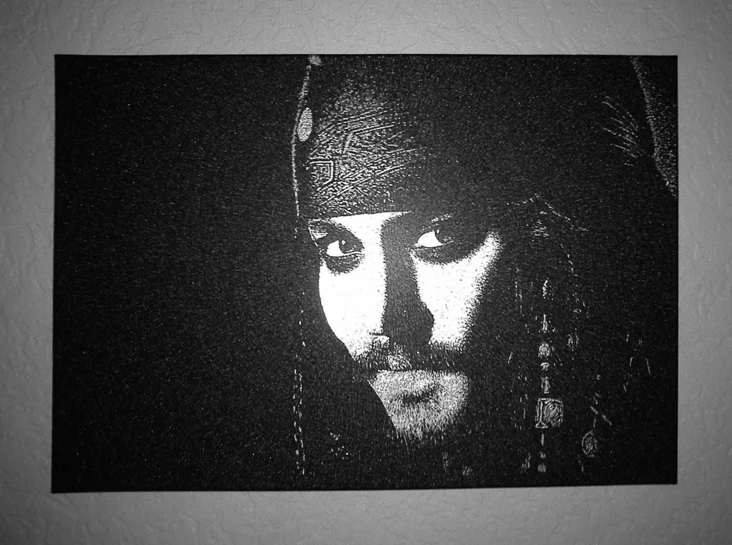 Piraci z Karaibów Obraz grawerowany na blasze Johnny Depp Jack Sparrow