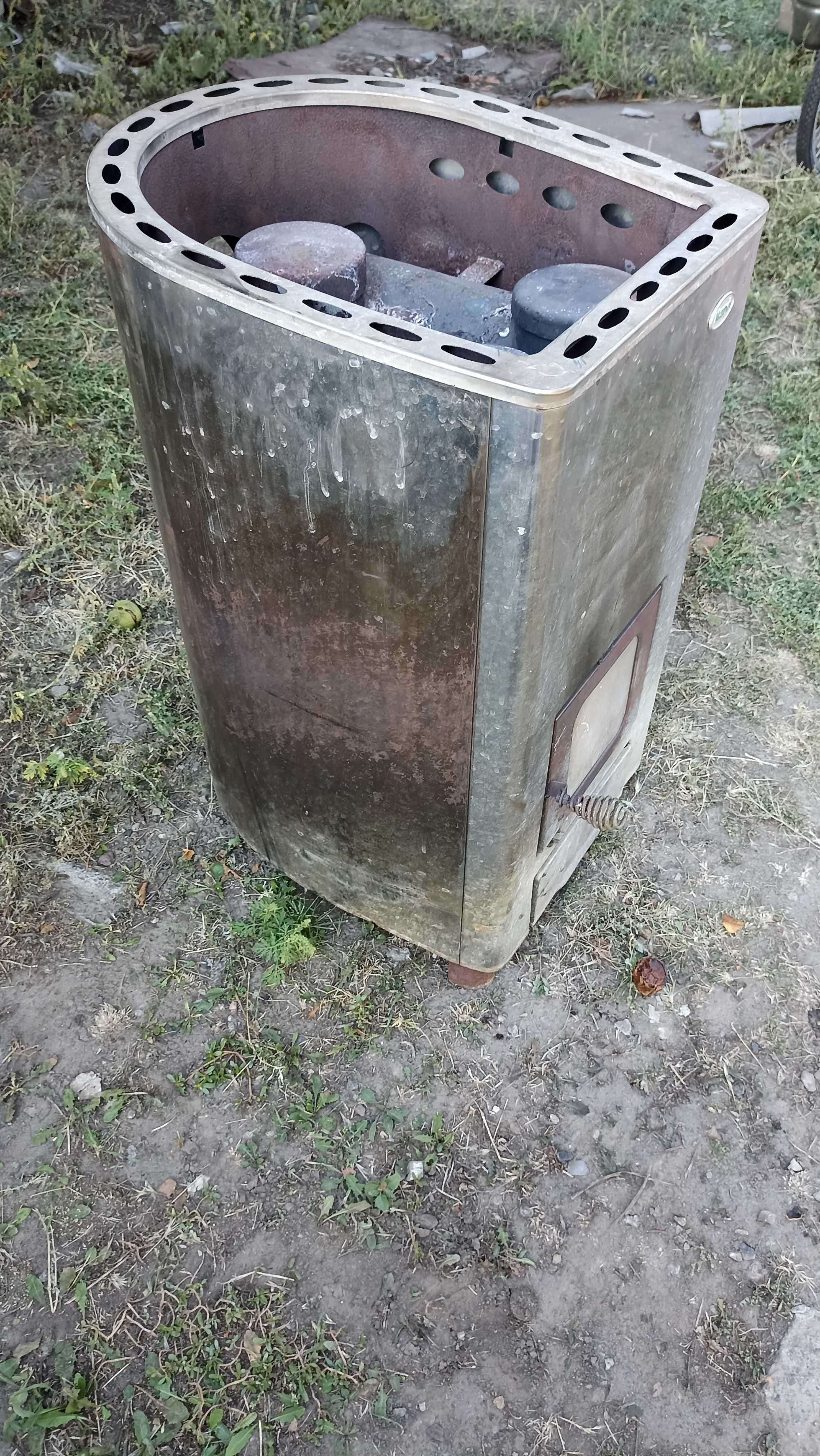 Піч з нержавіючої сталі ("кам'янка") для бані (парилки), з каменями
