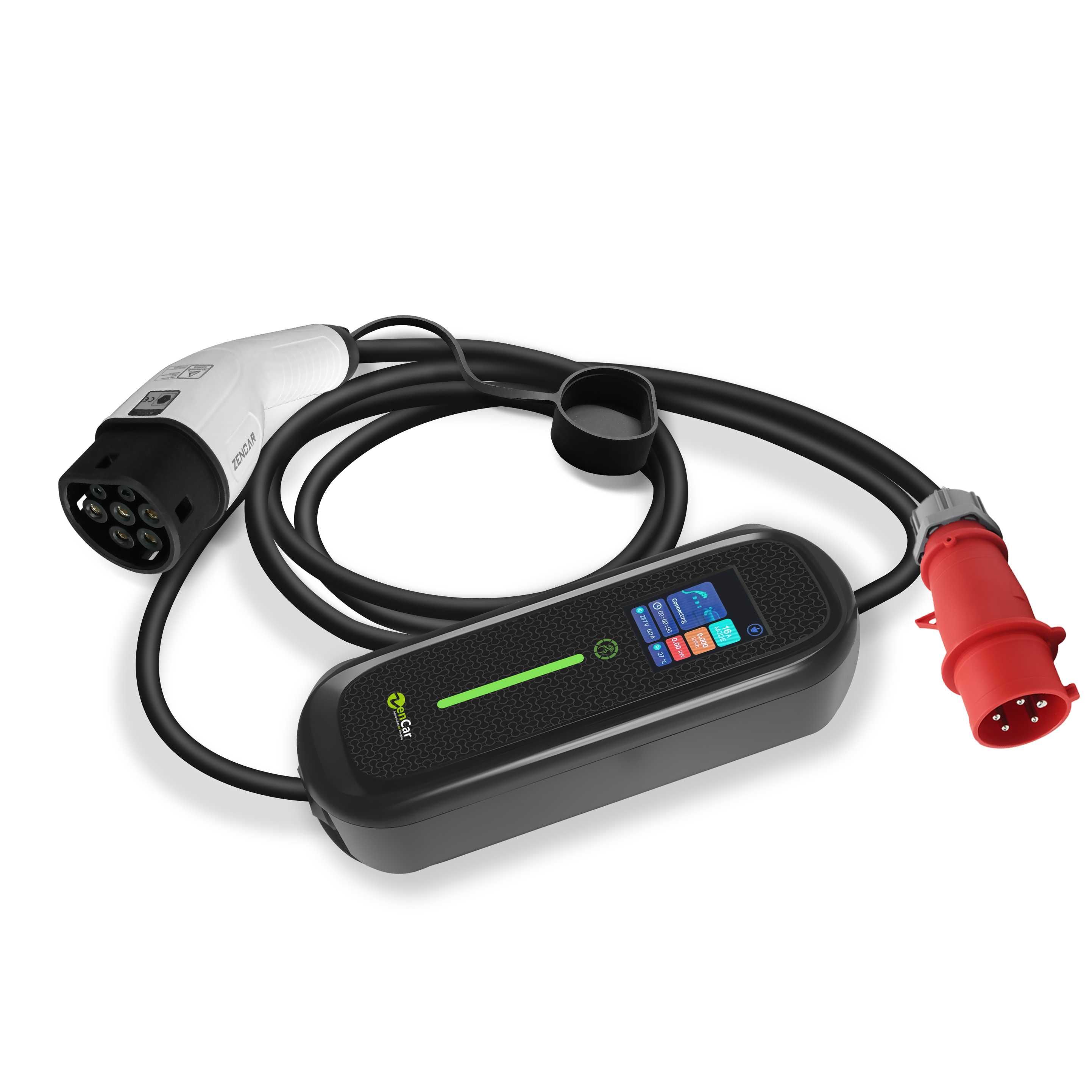 Mobilna Ładowarka Zencar 11kW 6-16A, regulacja mocy, adapter 230v