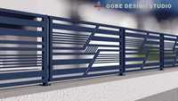 Przęsło panel ogrodzenie nowoczesne płot palisada brama