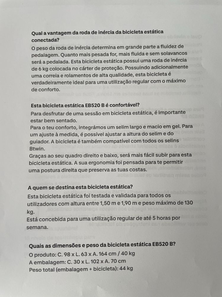 Bicicleta estática