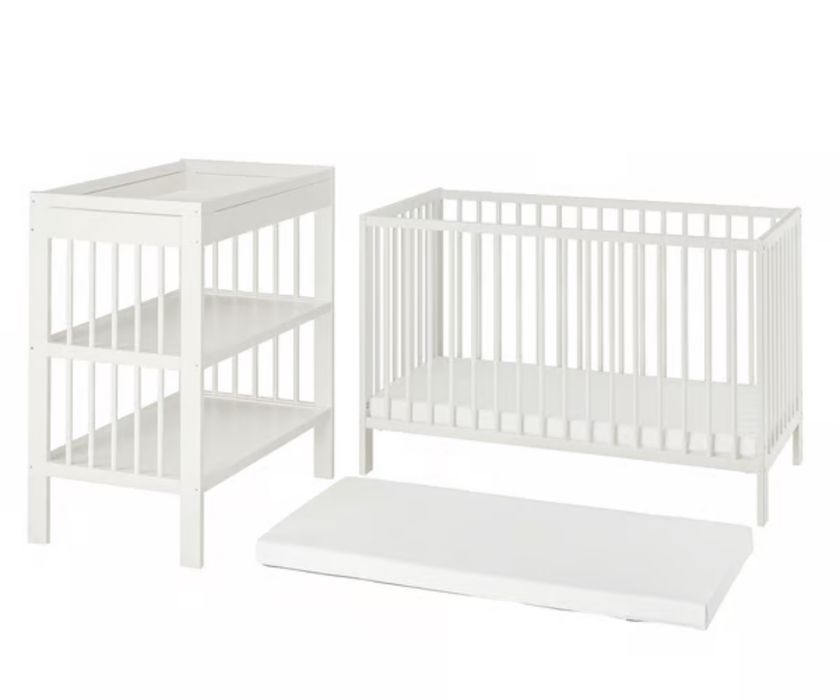 Lóżeczko, przewijak GULLIVER 3-częściowy zestaw Ikea