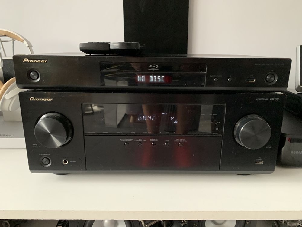 Amplituner Pioneer VSX-323 Plus DVD Pioneer BDP-160/GW/Piloty!